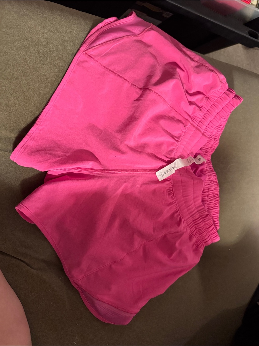 lululemon athletica Bright Pink Athletic Shorts with Elastic Waistband